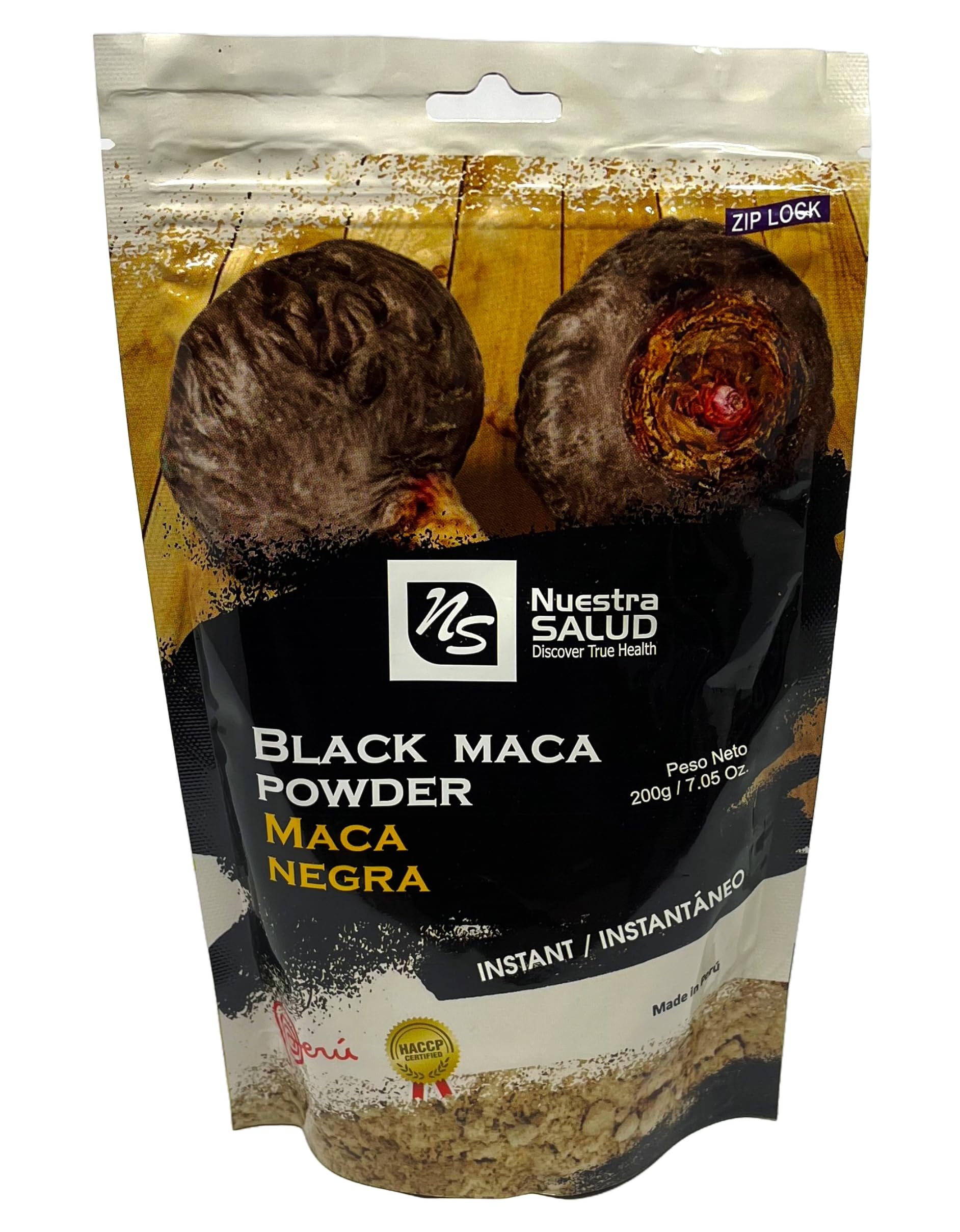 Organic Black Maca Powder 200g - Premium Peruvian Maca Root Supplement for Energy & Vitality - Perfect for Smoothies, Coffee & Natural Wellness Boost