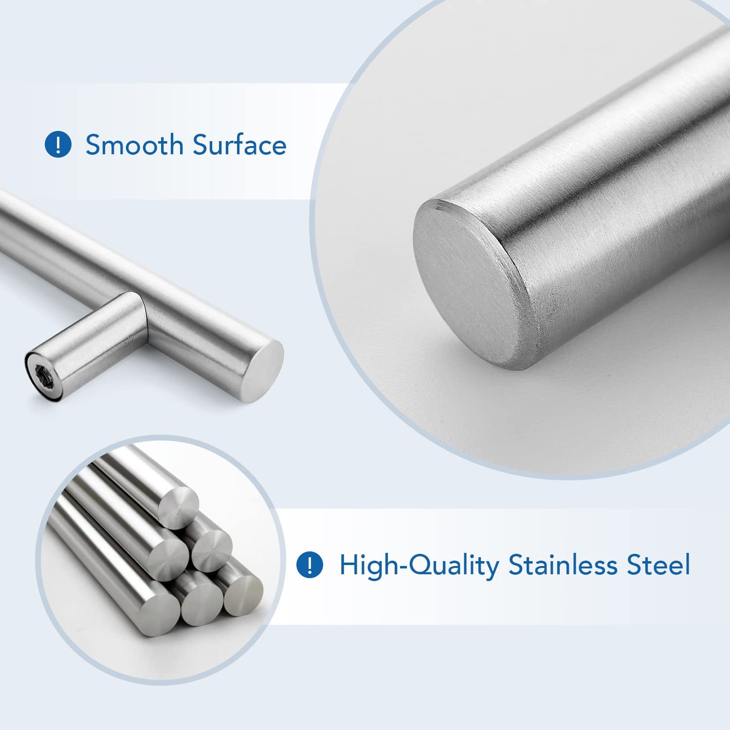 25 Pack 4 Inch Brushed Nickel Cabinet Pulls - 6-3/8