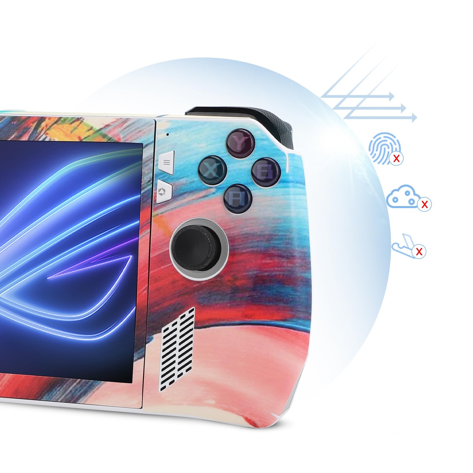 ROG Ally Gaming Skin Sticker - Scratch Protection Film for ASUS ROG Ally Console | Durable Vinyl Decal for Gaming Machine Protection | Perfect for Travel, Gaming Sessions & Device Personalization