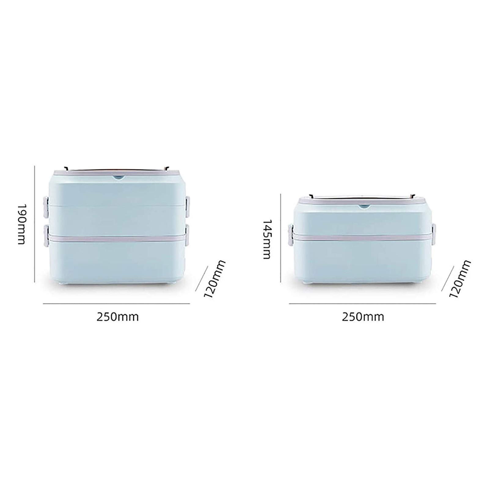 Portable Electric Lunch Box Food Warmer - Stainless Steel 2-in-1 Heating Lunch Box for Home & Office | Perfect for Meal Prep, Commuting, and Traveling