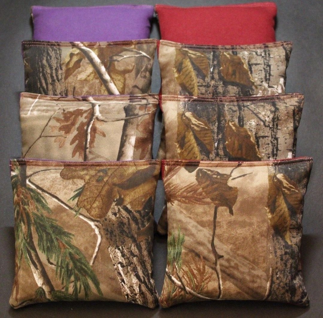 BackYardGamesUSA Camo Cornhole Bean Bags - 8 Pack ACA Regulation Size for Outdoor Games, Hunting & Fishing Accessories | Perfect for Tailgating, Backyard Parties & Camping Trips