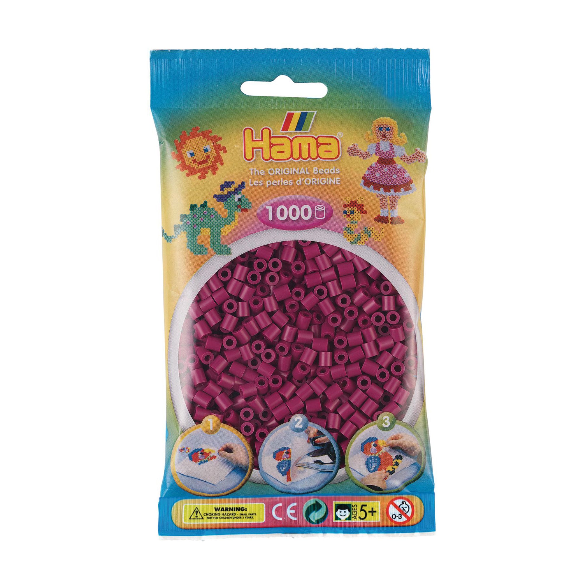1000 Pack Hama Midi Beads - Plum Color Perler Beads for DIY Crafts, Jewelry Making & Kids Art Projects | Perfect for Mosaic Designs, Keychains & Home Decor