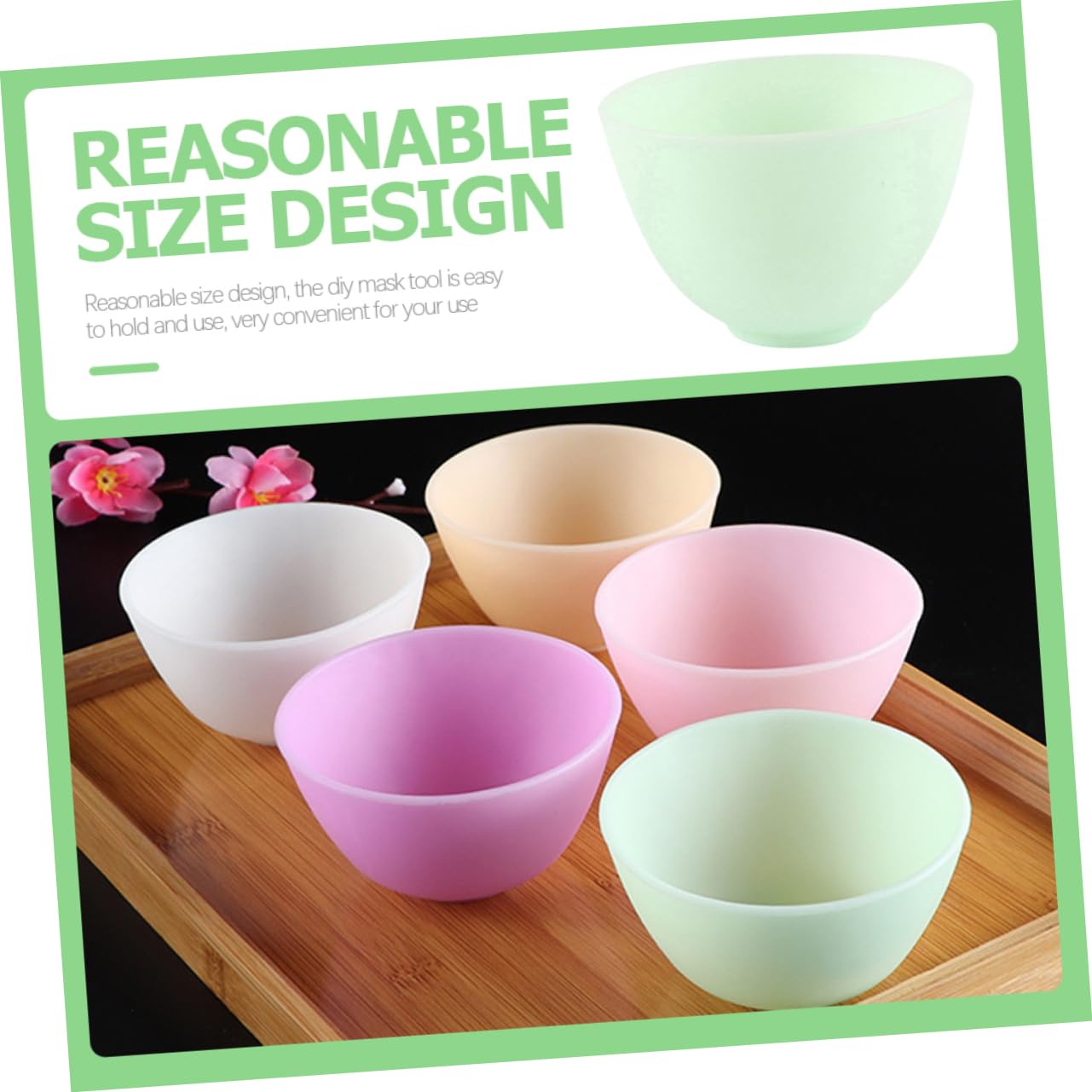 iPetboom 5-Piece DIY Facial Mask Mixing Kit - Green Cosmetic Mask Bowl Set with Mixing Tools for At-Home Spa & Skincare Routine - Perfect for Women's Beauty Care & Self-Pampering Sessions