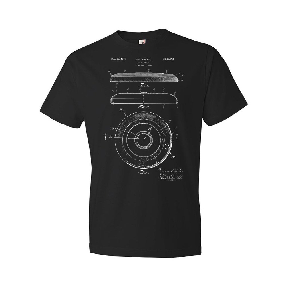 Disc Golf Disc Patent T-Shirt - Cool Gifts for Men & Boyfriends - Perfect Disc Golf Apparel for Players & Fans - Great for Casual Wear, Tournaments & Outdoor Activities