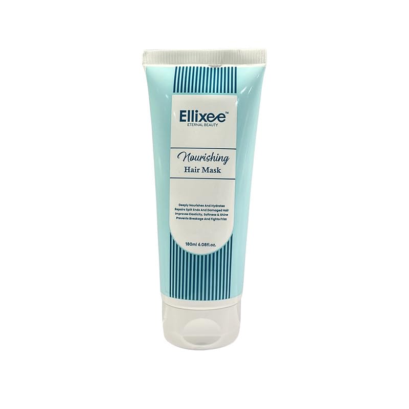 Ellixee Deep Nourishing Hair Mask for Dry Damaged Hair - 180ml Hydrating Treatment for Repair & Shine - Perfect for Salon-Quality At-Home Hair Care
