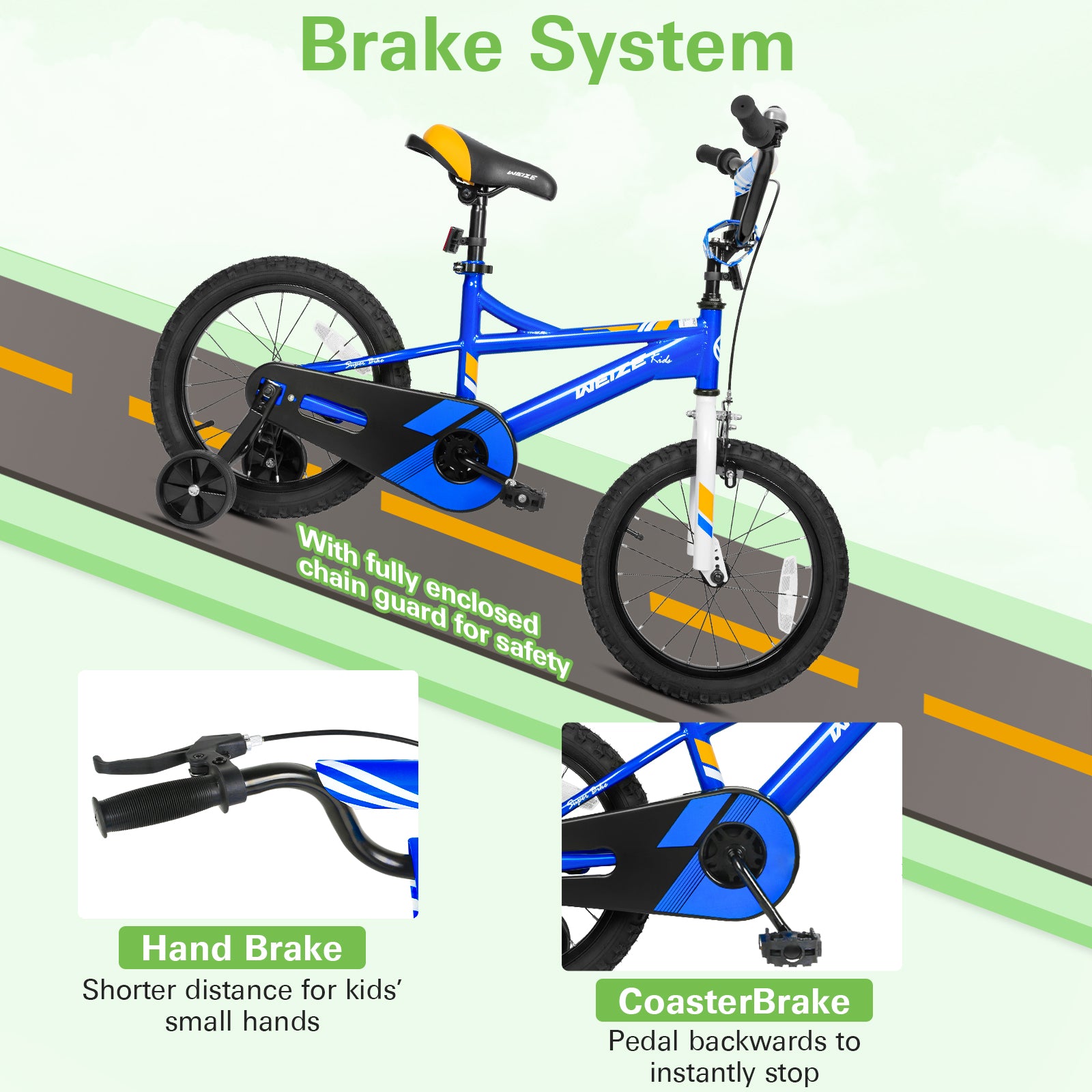 16 Inch Kids Bike for Boys & Girls Ages 4-6 Years | Adjustable Seat for 38-48