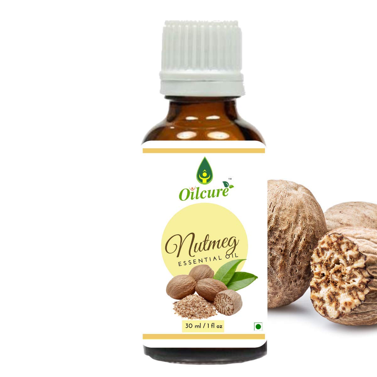 Pure Undiluted Nutmeg Oil 30ml - 100% Natural Essential Oil for Aromatherapy, Massage & Skin Care