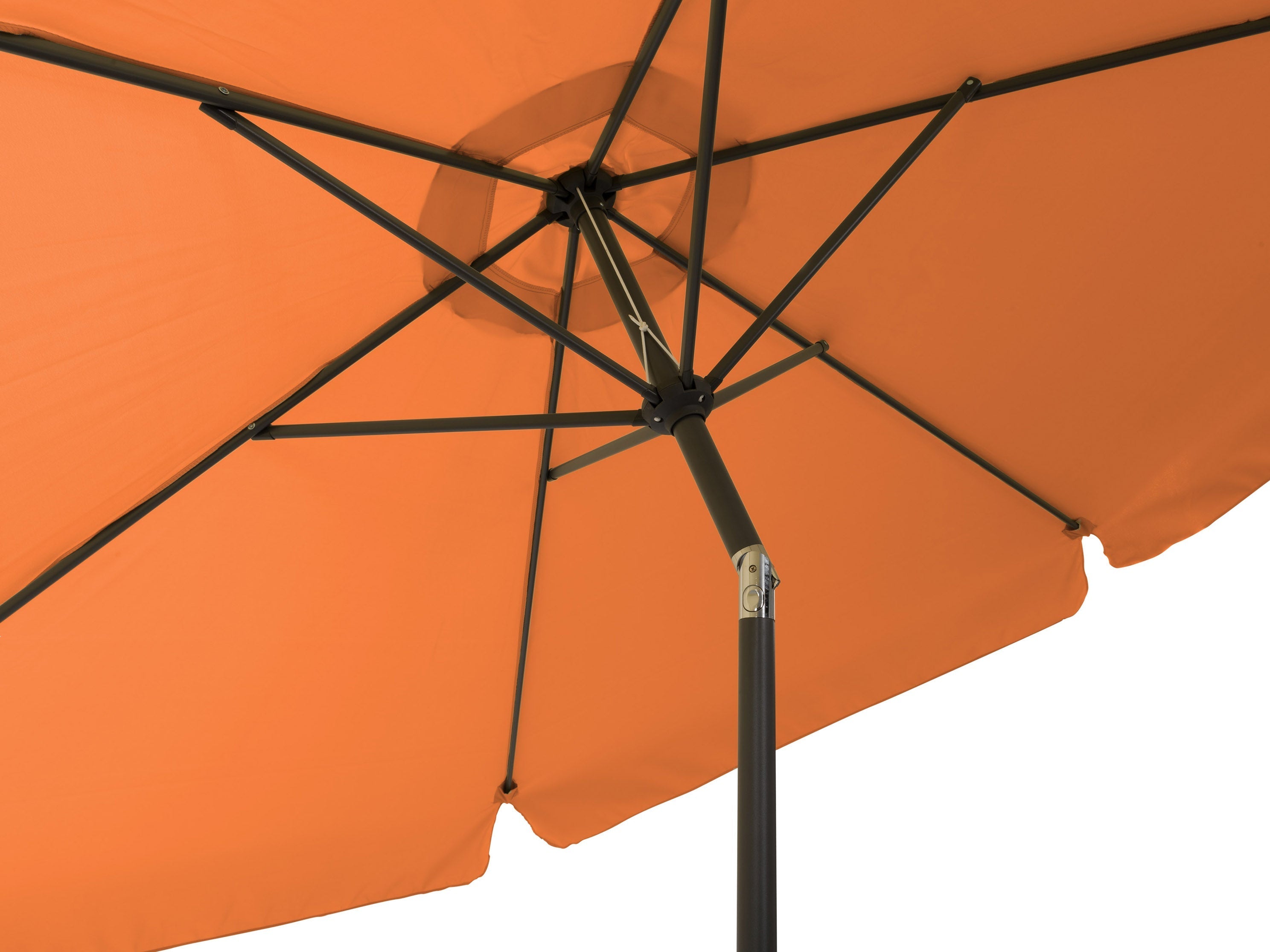 10ft Round Orange Patio Umbrella - UV Protection Outdoor Market Umbrella for Poolside, Garden, and Backyard Relaxation