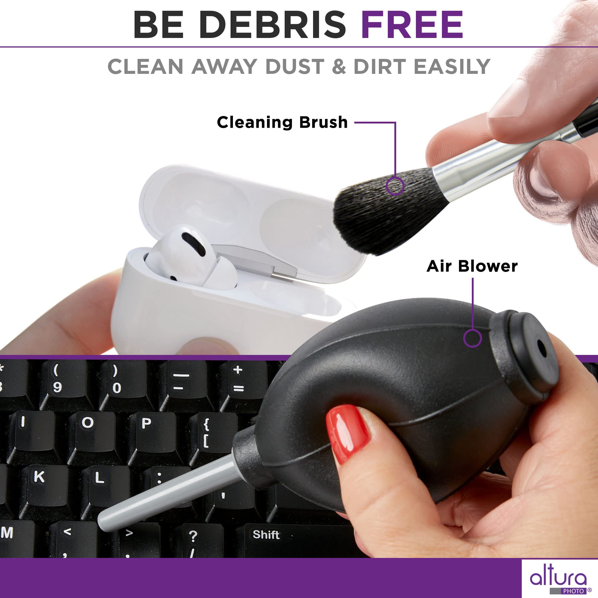 Best Laptop Keyboard Cleaner Kit - All-in-One Computer Cleaning Set with Gel & Spray for MacBook, PC, Laptop Screens | Perfect for Home, Office & Travel Use