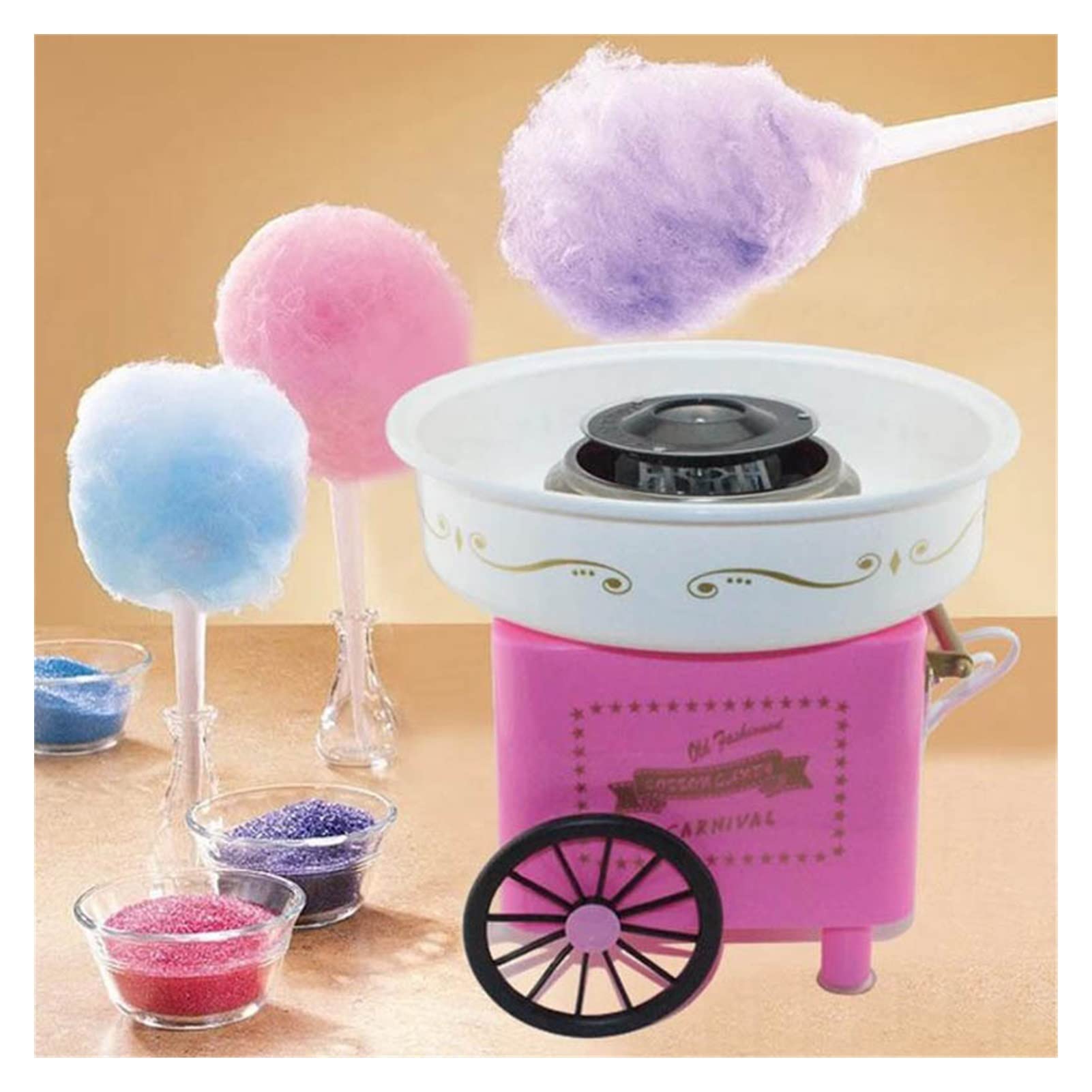 Electric Cotton Candy Machine for Home Use - Portable DIY Candy Floss Maker with Spinning Sugar Bowl, Perfect for Parties, Carnivals & Kids Treats - Sweet Marshmallow & Fairy Floss Maker (FAI-ry Floss Model)