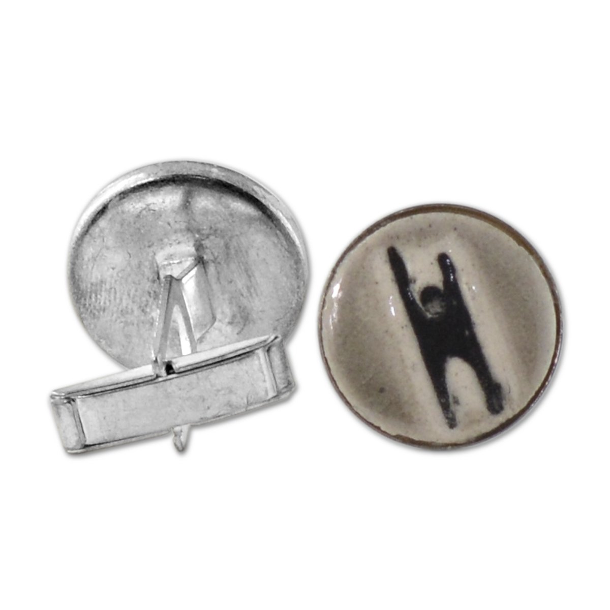 EvolveFISH Humanist Ceramic Cufflinks for Men - Elegant Dress Shirt Accessories for Weddings, Business & Formal Occasions