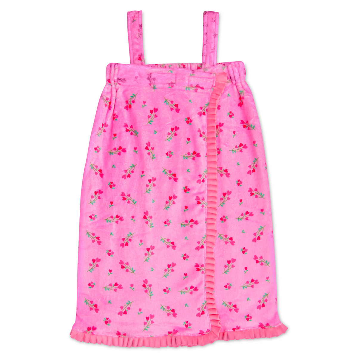 Iscream Sweet Theme Pink Spa Wrap - Soft & Cozy Bathrobe for Women, Perfect for Relaxation, Spa Days & Self-Care Moments