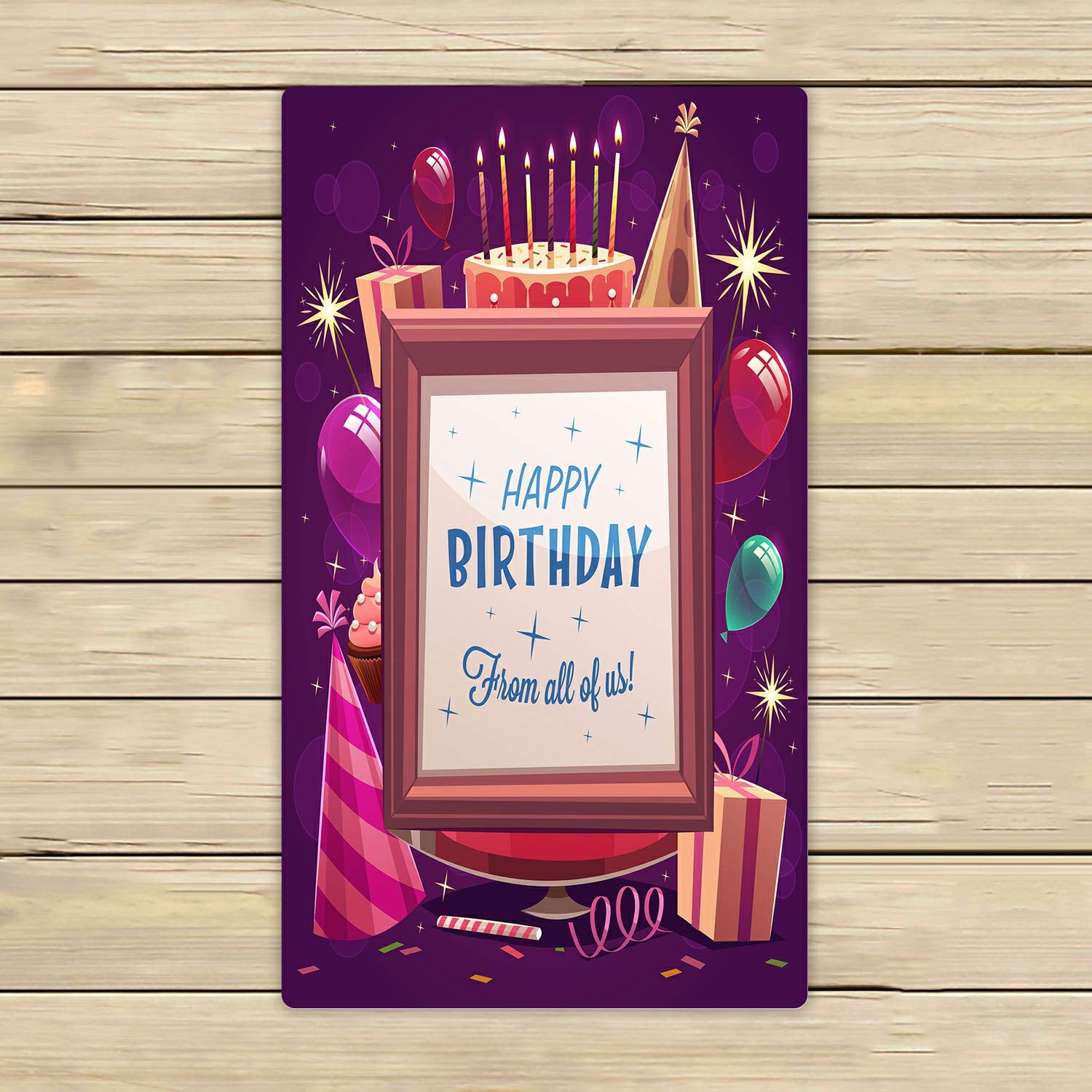 Happy Birthday Beach Towel - Soft Absorbent 16x28 Inch Shower Towel for Adults, Kids, Home, Travel & Outdoor Use - Perfect for Beach, Pool, Gym & Spa Day