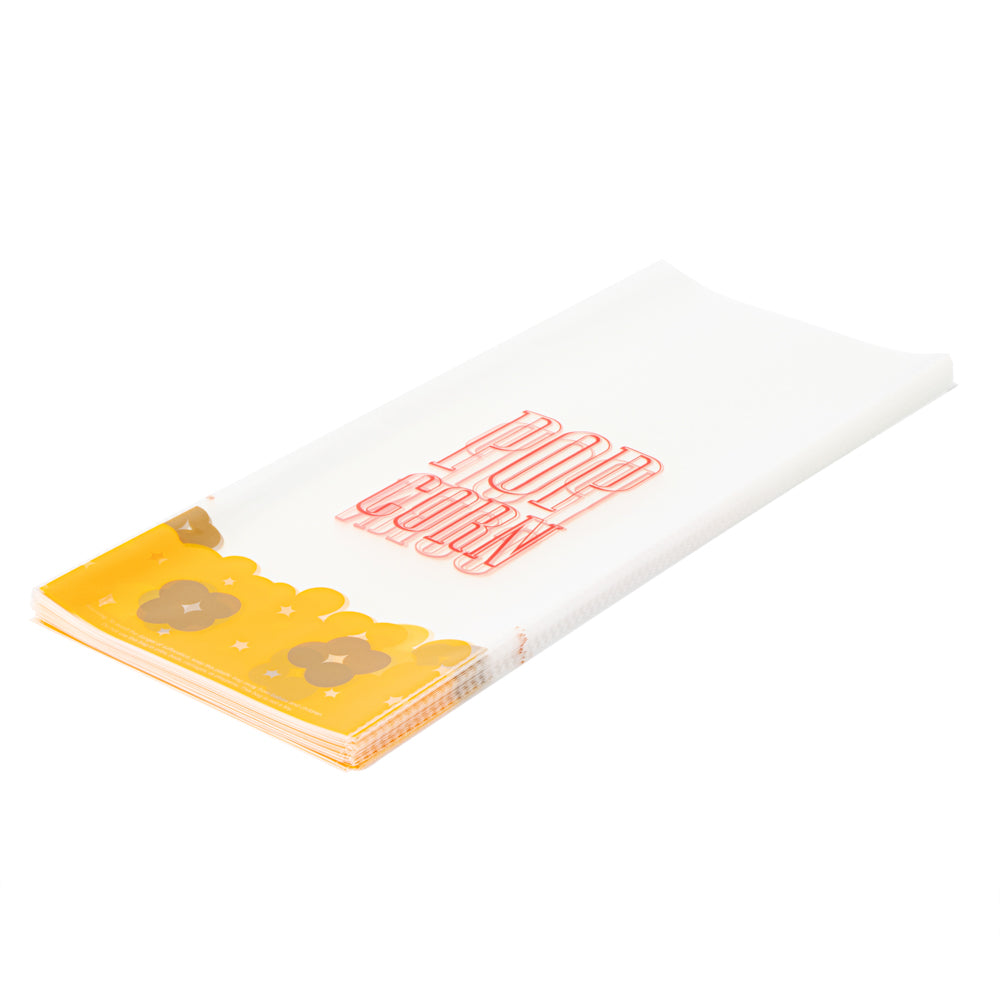 Clear Plastic Popcorn Bags 17x7 Inches - 100 Count Box | Perfect for Movie Nights, Concessions & Party Snacks
