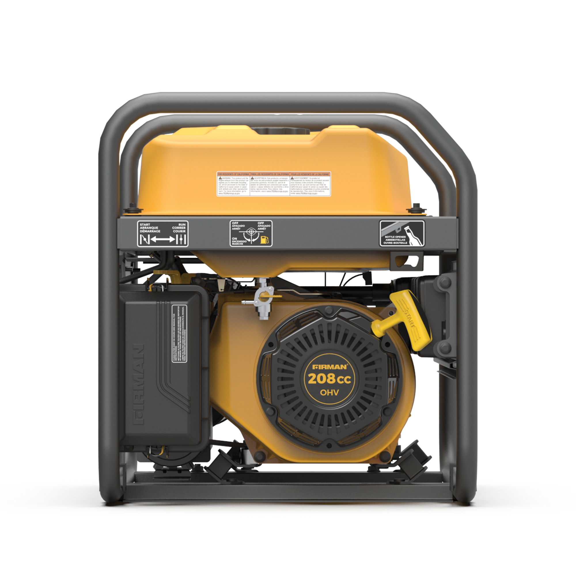 4550W Portable Gas Generator with Recoil Start - Reliable Power for Camping, Emergencies & Outdoor Activities