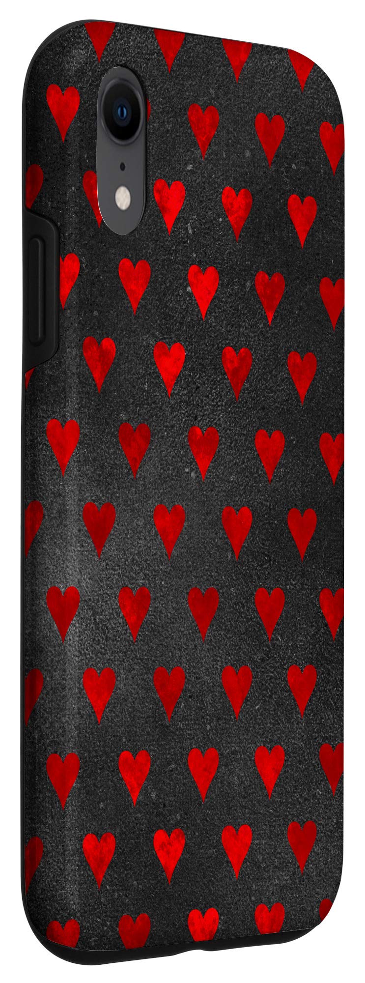 Gothic Dark Red Hearts iPhone XR Case - Occult Goth Phone Cover for Women & Men, Perfect for Halloween, Parties & Gothic Fashion