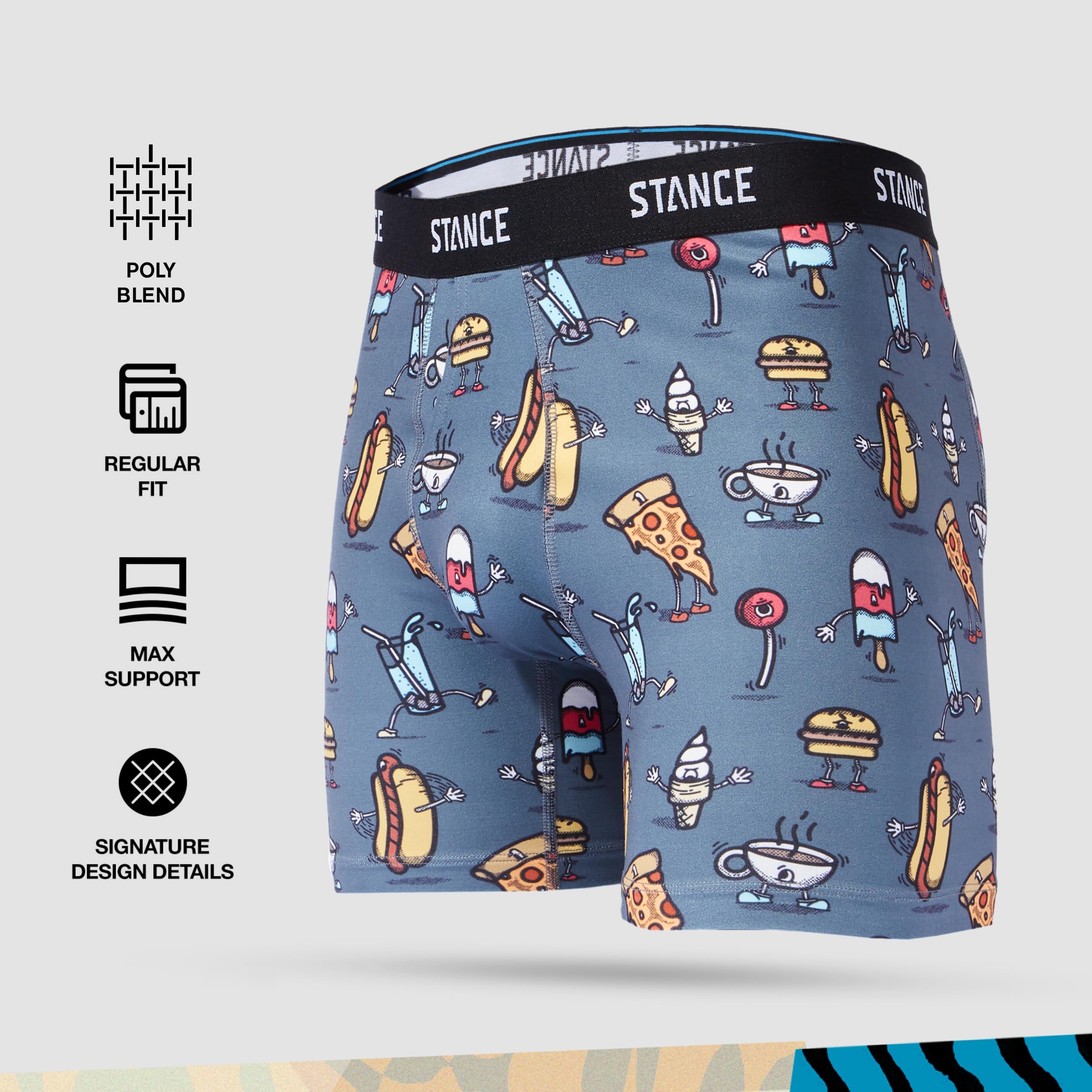 Stance Men's Seyclops Boxer Briefs - Soft Polyester Underwear Shorts in Navy Blue for Comfort & Support - Perfect for Workout, Sports & Everyday Wear