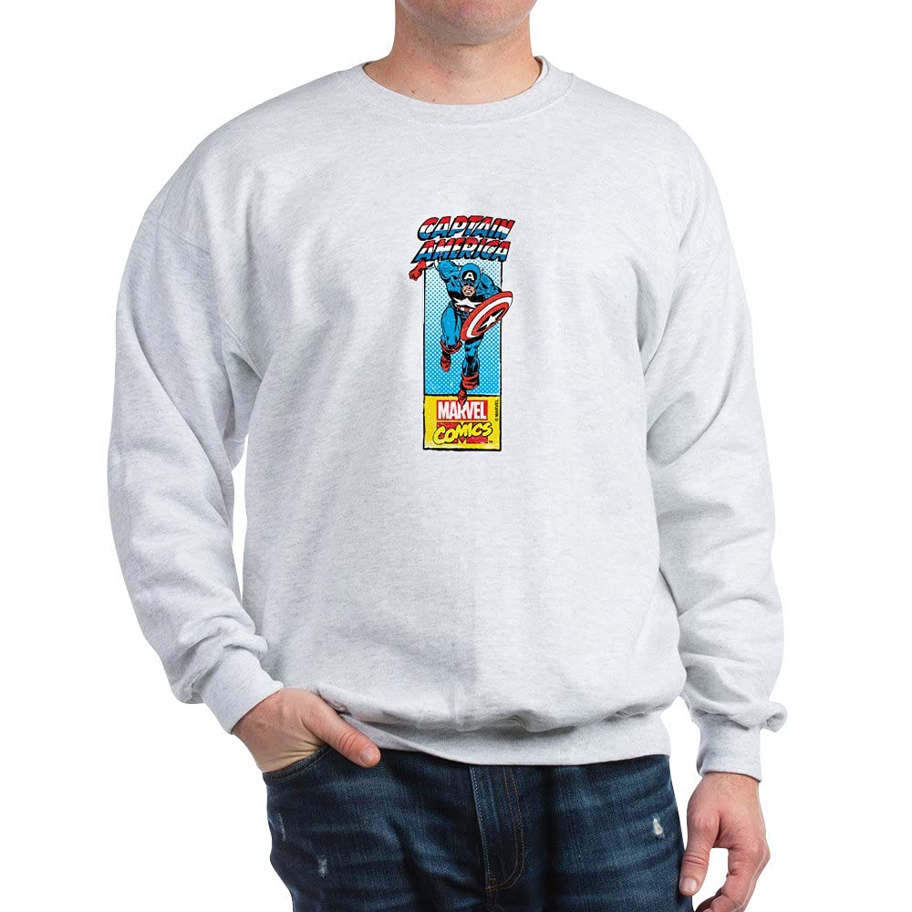 Captain America Action Sweatshirt | Marvel Superhero Graphic Hoodie for Men & Women | Perfect for Cosplay, Comic Con & Casual Wear