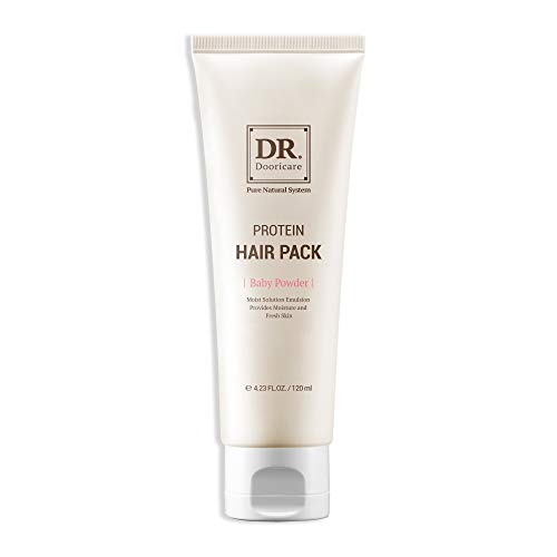 DR. Protein Hair Pack [Moist Solution] Baby Powder 120ml - Deep Conditioning Treatment for Dry, Damaged Hair - Perfect for Salon & Home Hair Care Routine