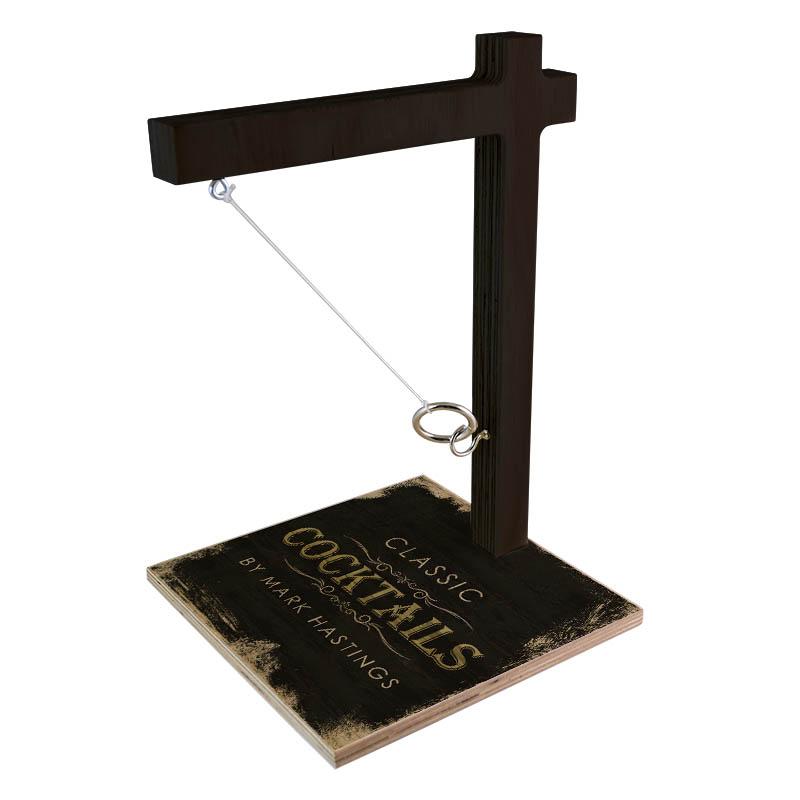 Customizable Large Tabletop Ring Toss Game Set - Classic Cocktail Party Game for Adults & Family - Perfect for Indoor/Outdoor Gatherings, Birthday Parties & Bar Games Night
