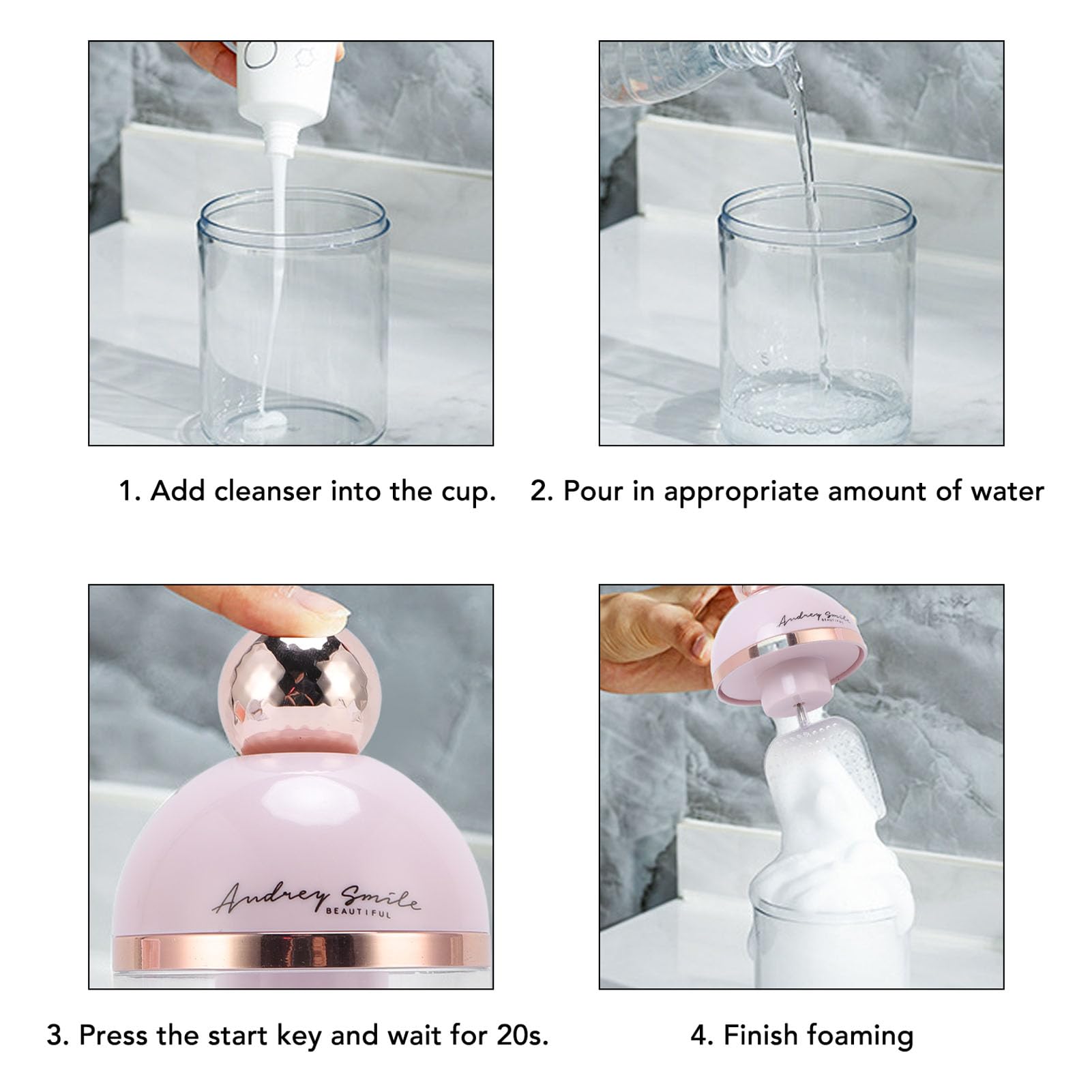 Electric Face Foam Maker for Deep Cleansing - Rich Lather Facial Cleanser, Marshmallow Whip Maker & Travel Skin Care Tool | Perfect for Daily Skincare Routine & Spa-like Experience at Home