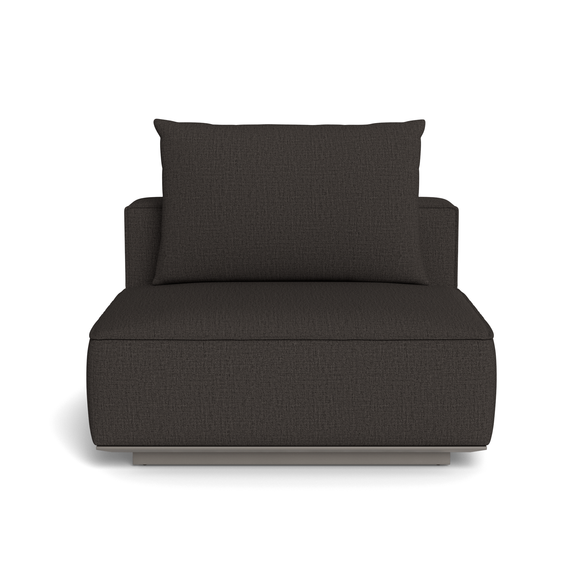 Santorini Outdoor Armless Single Chair - Patio Lounge Chair for Poolside, Garden, and Backyard Relaxation