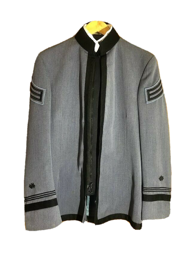 USMA West Point Cadet Grey Dress Uniform Coat with Chevrons - Perfect for Military Ceremonies & Formal Events