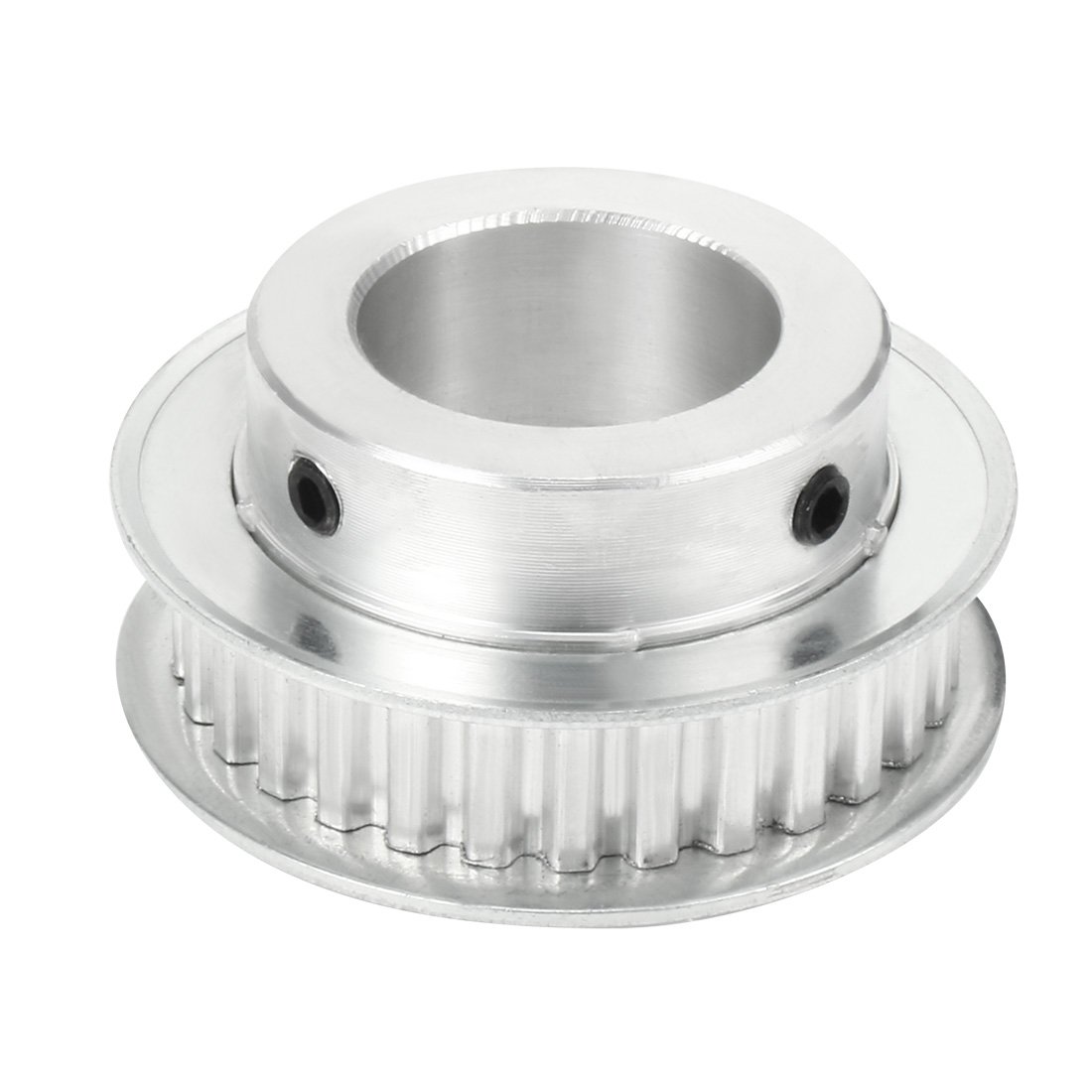 uxcell Aluminum 30 Teeth 25mm Bore 5.08mm Pitch Timing Belt Pulley - Compatible with 10mm Width Belts for 3D Printers, CNC Machines, and Industrial Automation Equipment