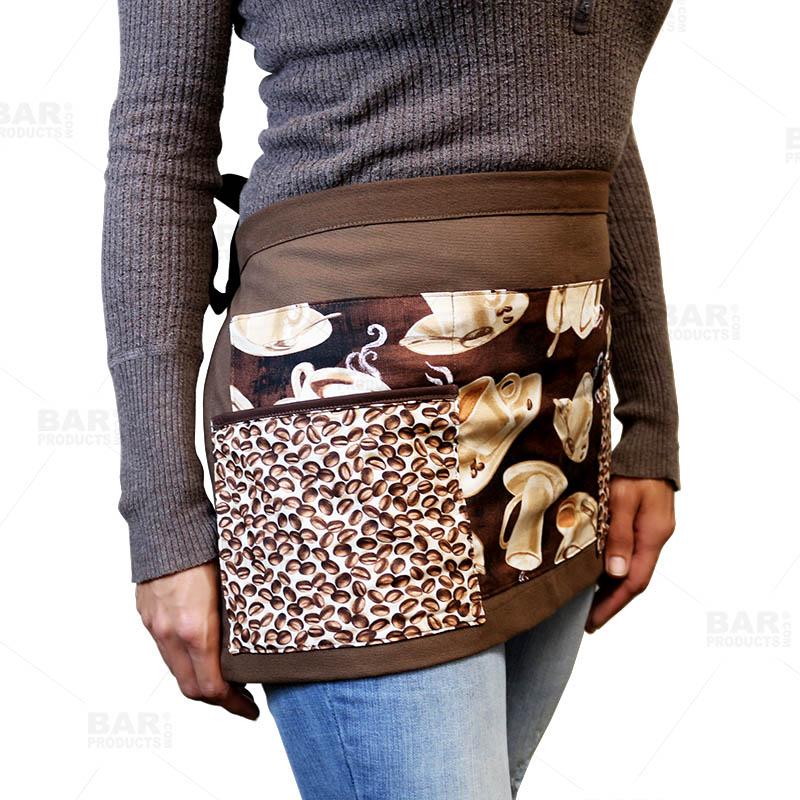 Professional Barista Apron with 5 Pockets - Stylish & Functional Coffee Shop Accessory for Baristas, Home Brewers & Coffee Lovers