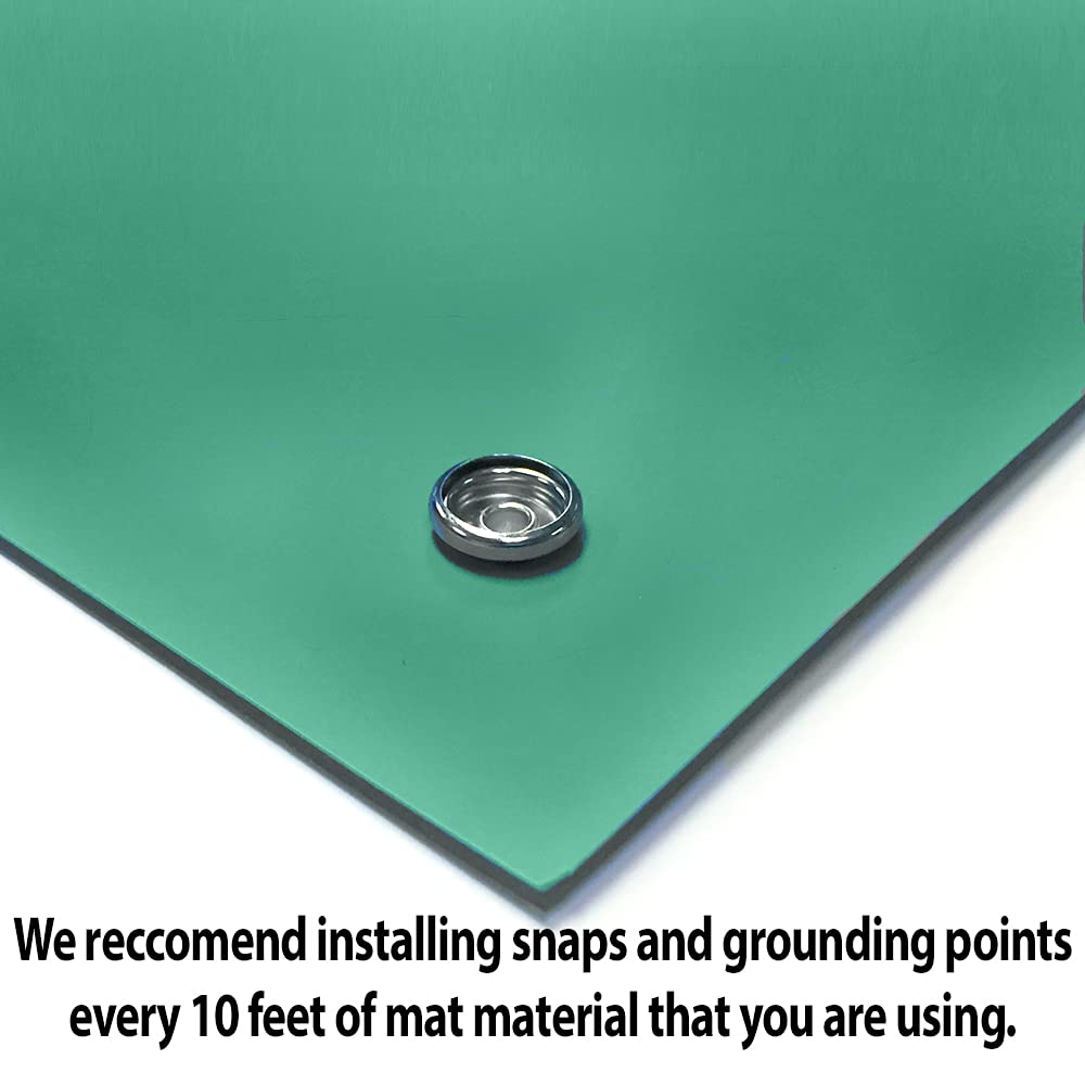 Dual Layer ESD Safe Rubber Workstation Mat for Soldering & Electronics Repair - 24x120 Inch Anti-Static Table Mat Kit (Green) - Perfect for Cell Phone Repair, PCB Assembly & DIY Workbenches