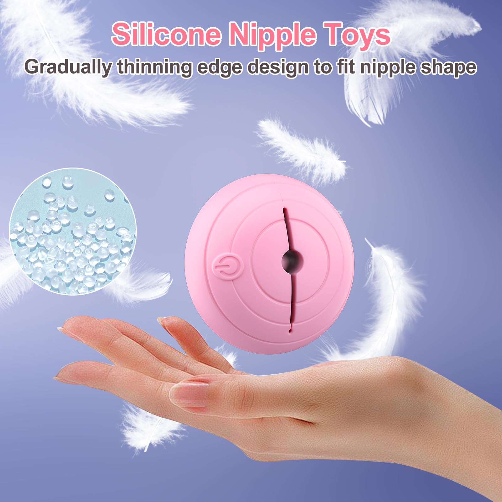 Silicone Nipple Vibrator with 10 Vibration Modes - Invisible Nipple Clamps Stimulator for Women, BDSM Fetish & Couples Play - Lightweight Sex Toy for Enhanced Pleasure & Flirting Fun (Perfect for Roleplay & Spicing Up Intimate Moments)