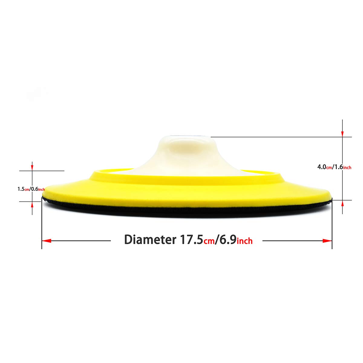 7-Inch Hook and Loop Backing Plate for Polishing Pads & Sanding Discs - Durable Backer Pads for Car Detailing, Woodworking & Metal Polishing