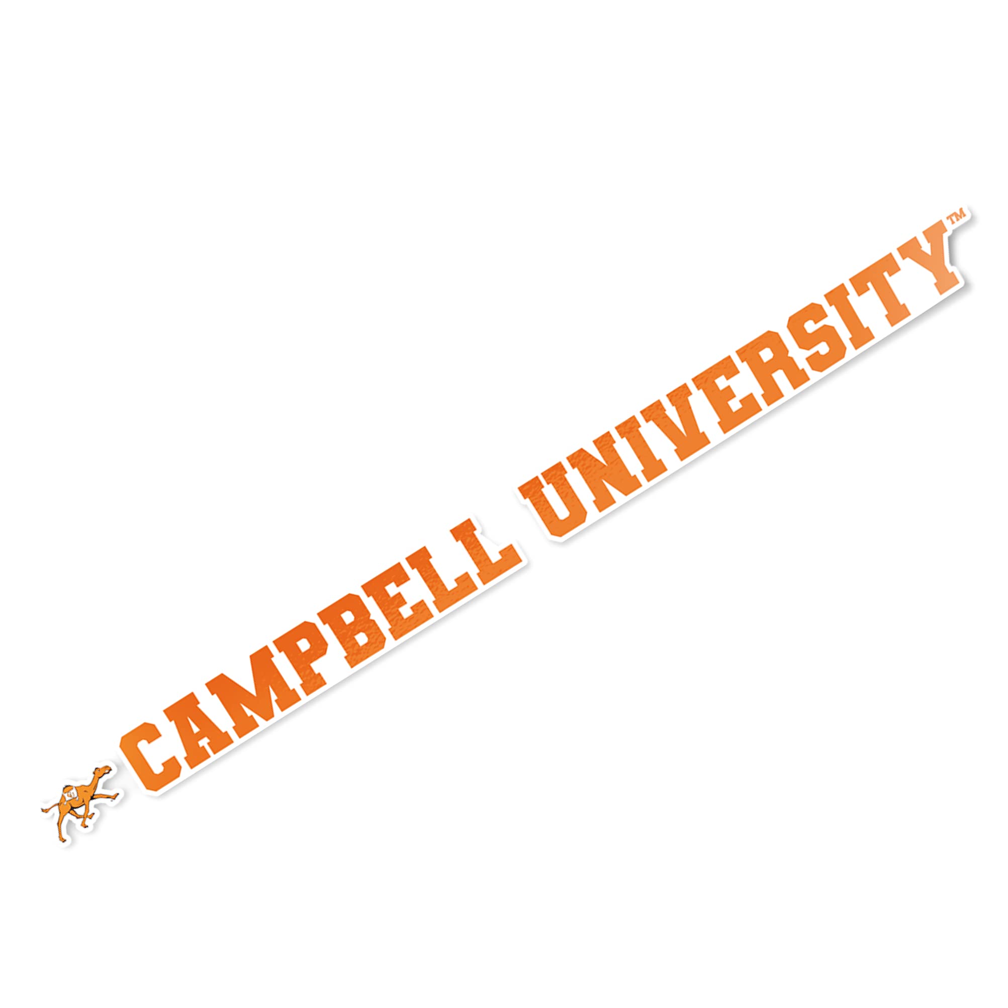 Campbell University Fighting Camels Vinyl Decal Sticker - 15 Inch CU Name Logo for Laptop, Water Bottle, Car & Scrapbook - Durable Desert Cactus Design - Perfect for School Spirit, College Pride & Fan Gear