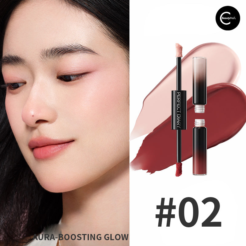 Perfect Diary Dual Ended Cheek & Lip Bouncy Tint - Long Lasting Waterproof Makeup for Blush & Lip Stain | Great for Everyday Wear, Date Night & Special Occasions