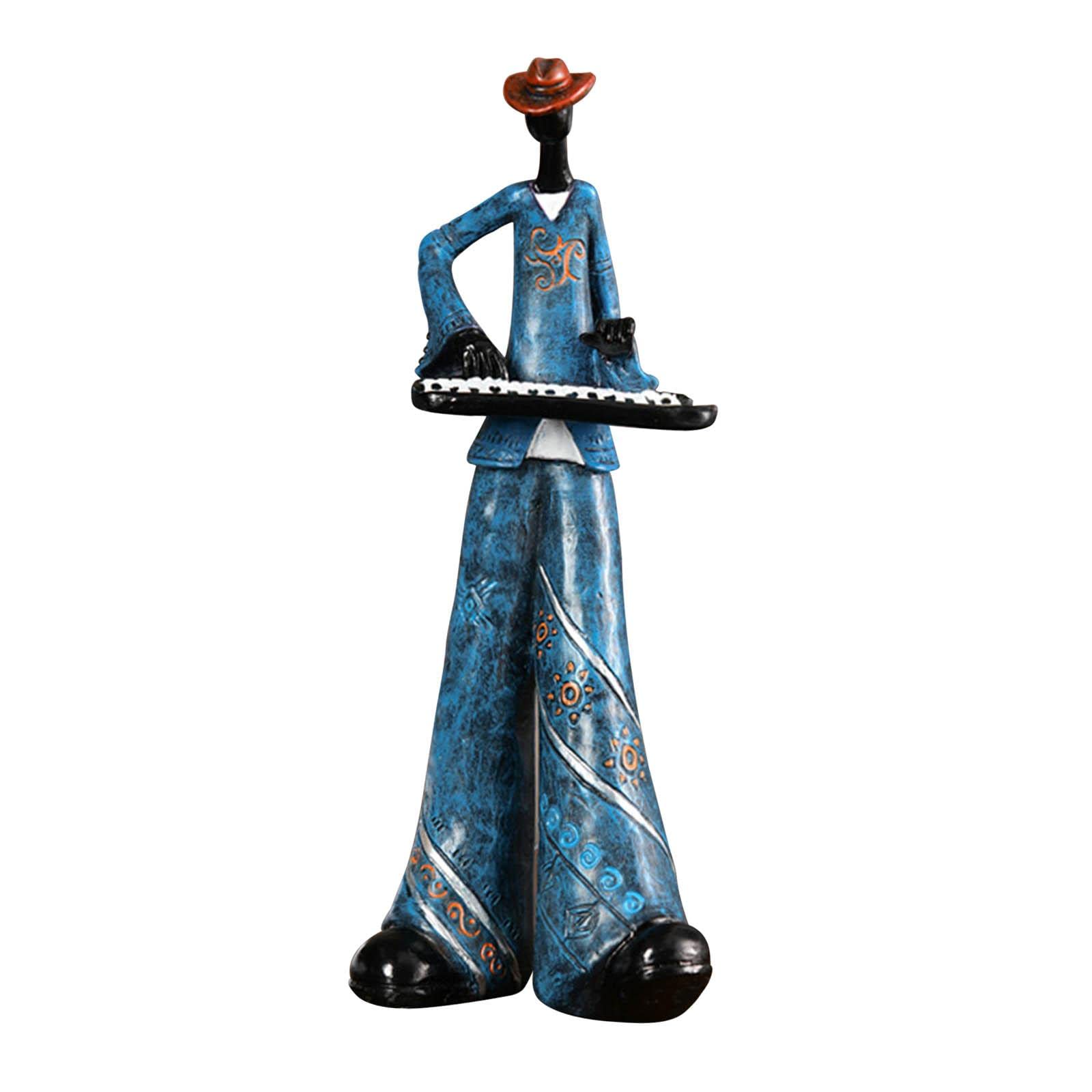 Baoblaze Rock Band Resin Statue - Handcrafted Music Art Sculpture of Musician Character (11x28cm Piano) | Polyresin Figurine for Bookshelf, Office, Farmhouse Decor, Nightstand Accent | Perfect Gift for Music Lovers & Home Decoration