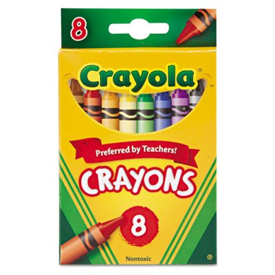 Classic 8-Color Crayons Peggable Retail Pack - 225 Boxes Bulk for Schools, Art Classes & Kids' Creative Activities