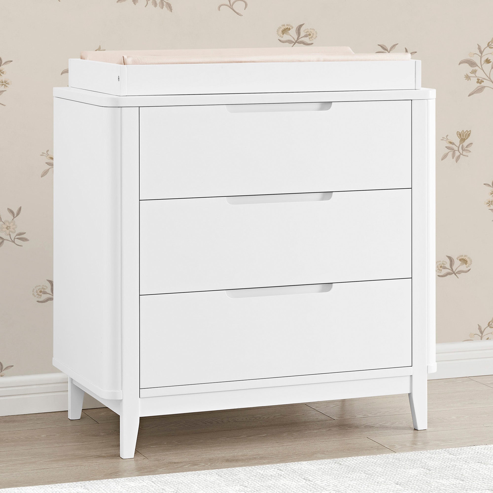Noah 3 Drawer Dresser with Changing Top & Interlocking Drawers - Nursery Storage Solution for Baby Clothes, Diapers & Essentials | Perfect for Newborns & Toddlers
