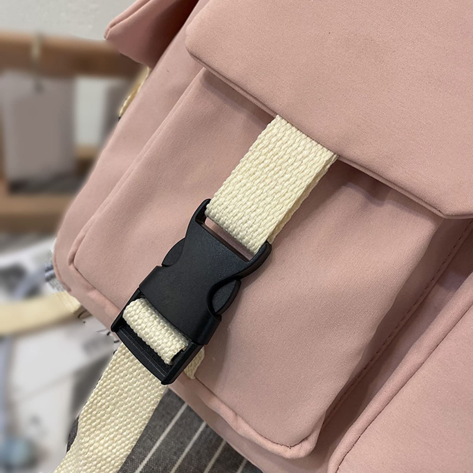SUICRA Women's Backpack - Stylish Solid Color School Bag for Girls & Women, Multi-Pocket Cute Backpack for School, Work, Travel & Daily Use