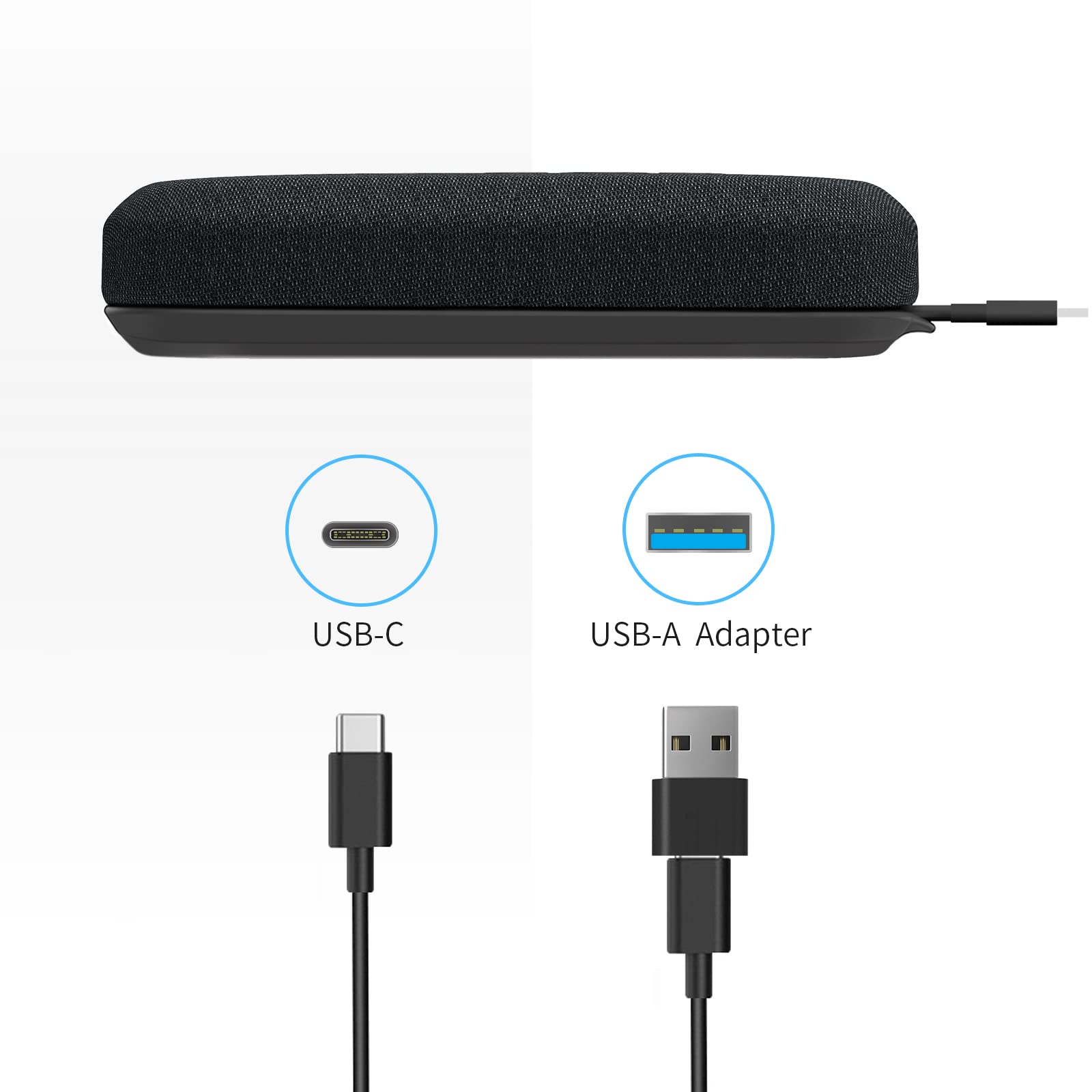 Premium USB Speakerphone for Virtual Meetings - 360° Voice Pickup, Noise Cancelling, Plug & Play - Compatible with Zoom, Teams, Skype - Ideal for Home Office, Conference Calls & Online Classes