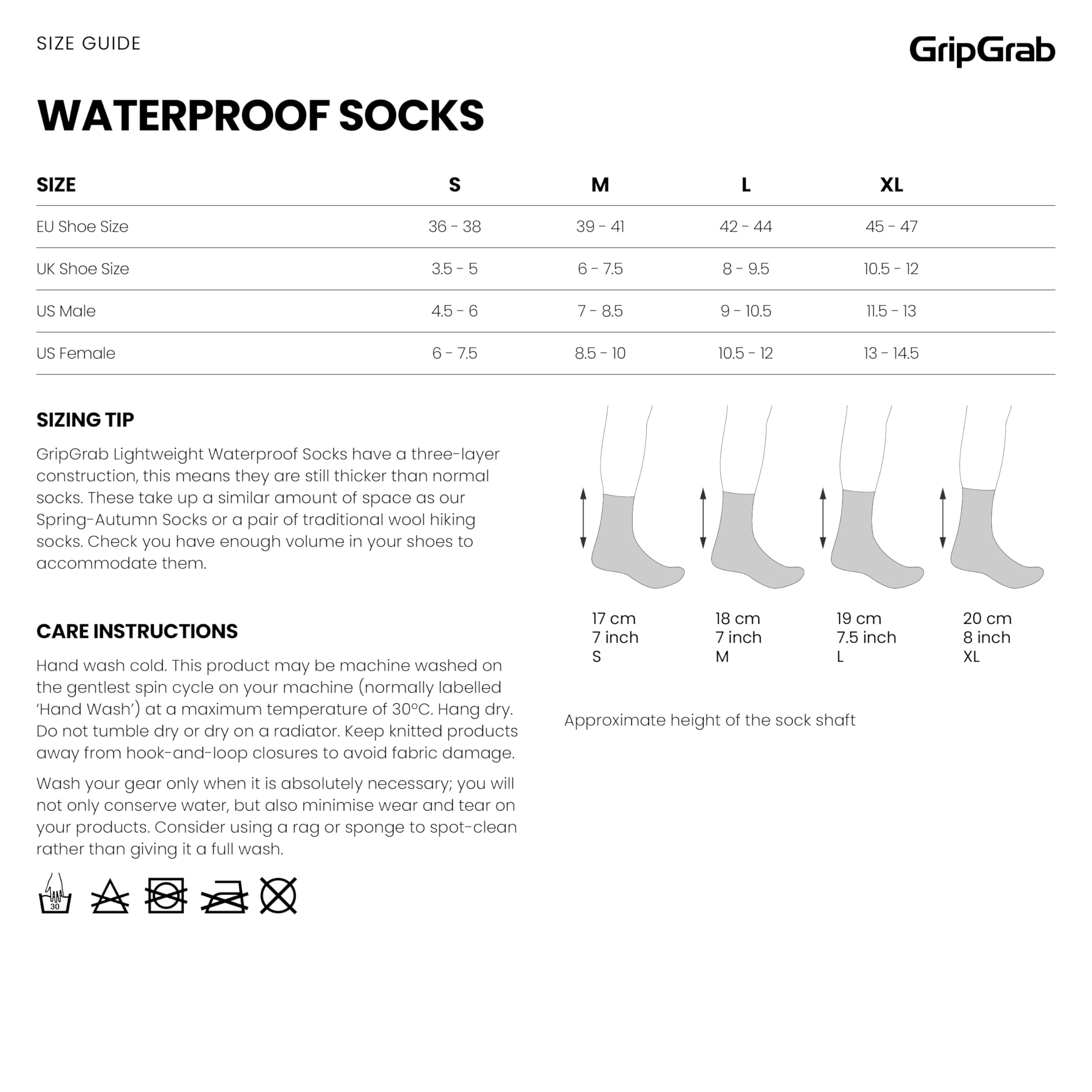 GripGrab Lightweight Waterproof Cycling Socks - Cold Weather Insulated Winter Bike Socks for Men & Women - Perfect for Wet Weather Cycling, Mountain Biking & Outdoor Sports