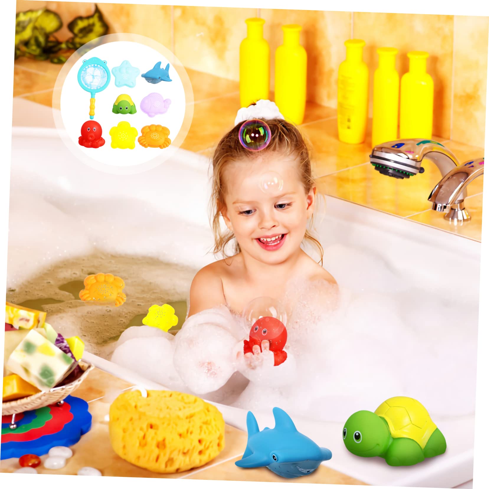 MUSISALY 1 Set Animal Bath Toys - Squirters for Kids, Vinyl Bathtub & Shower Toys, Fun Beach Play Set for Toddlers | Perfect for Bath Time, Pool Parties & Outdoor Water Play