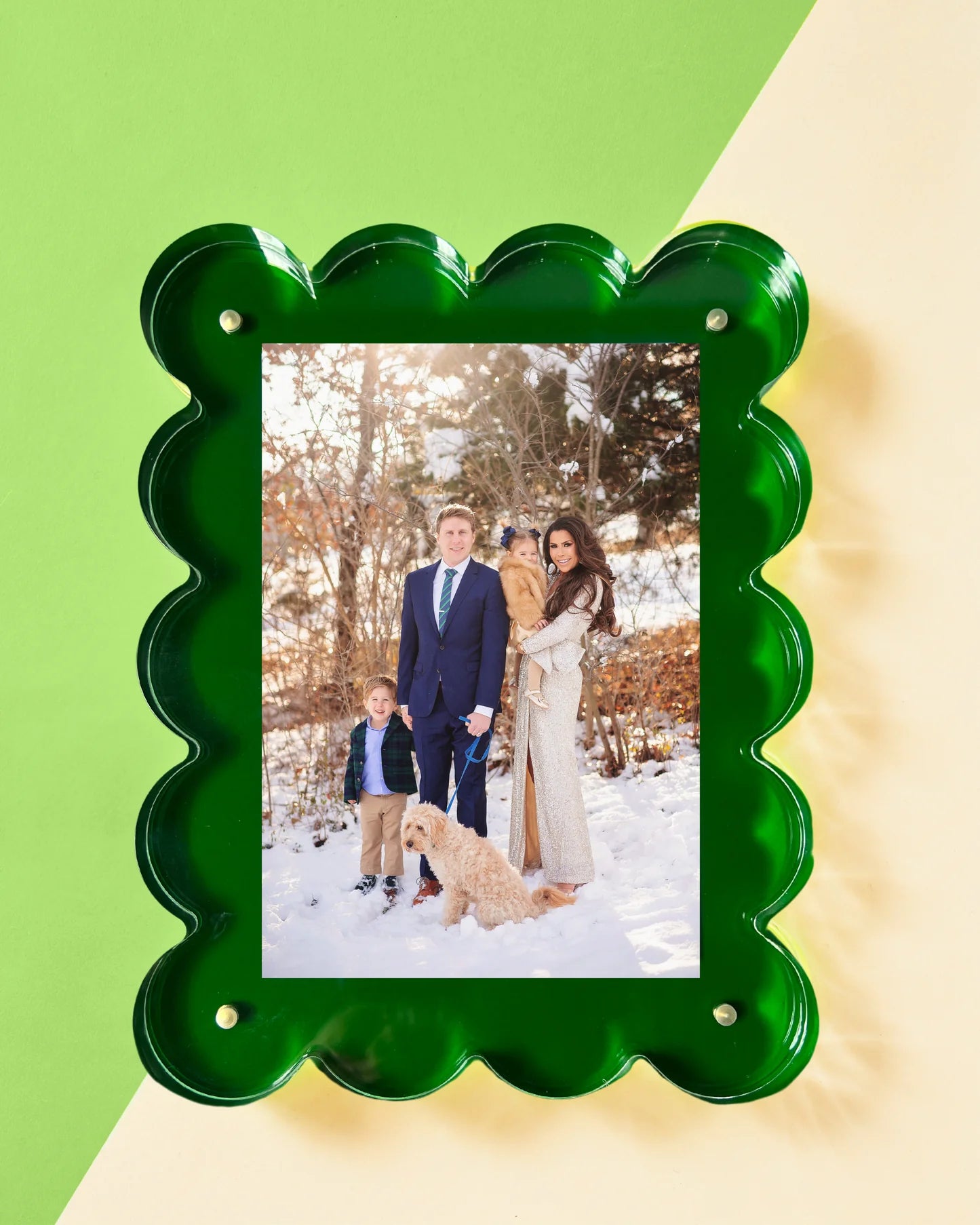 Premium Green Acrylic Picture Frame - Shatterproof & Lightweight for Wall or Tabletop Display - Perfect for Home, Office & Gift Decor