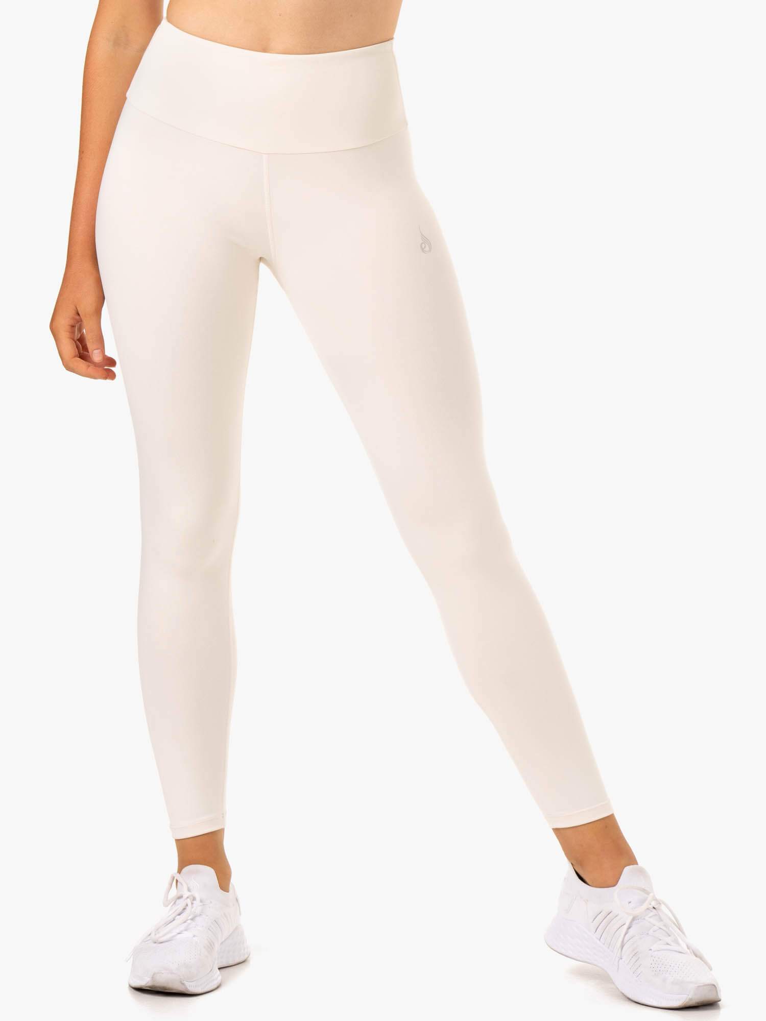 High Waisted Scrunch Butt Lifting Leggings for Women - Ivory - Tummy Control Workout Yoga Pants - Perfect for Gym, Running & Lounge Wear
