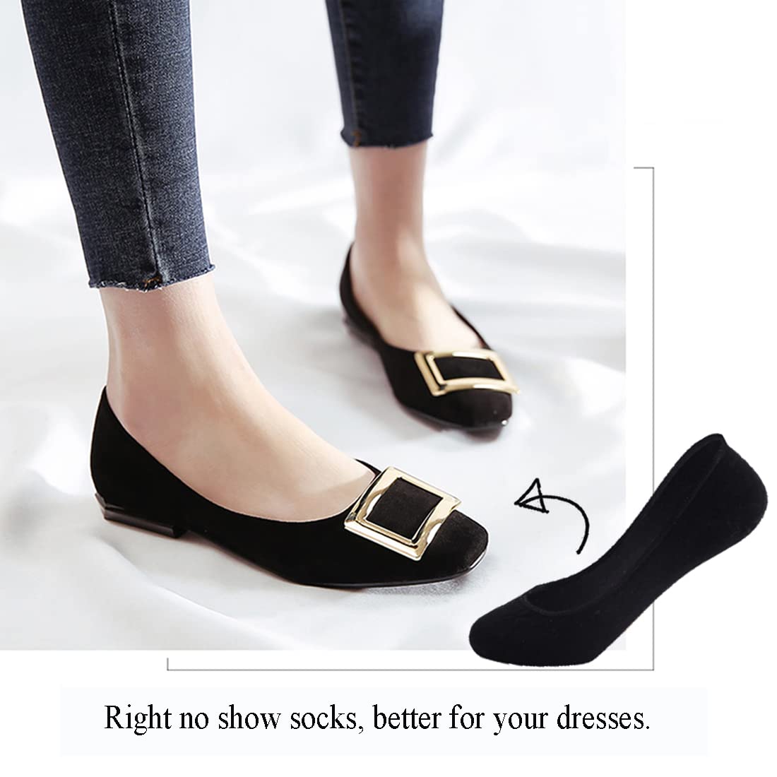 Women's No Show Socks - Ultra Low Cut Invisible Liner Socks for Flats & Boats | Non-Slip Breathable Footies | Pack of 3-8 Pairs | Perfect for Summer, Workouts & Casual Wear