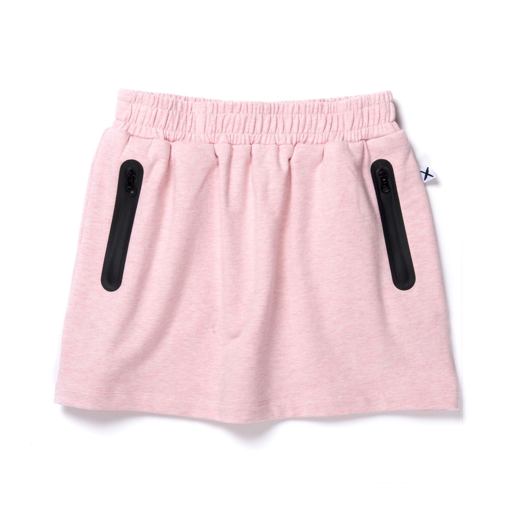 Minti Zippy Skirt for Women - Soft Pink Marle Stretchy High Waist Mini Skirt | Perfect for Casual Wear, Date Night & Summer Outfits