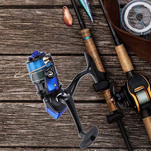 **YF Series 2000-Black Fishing Reel - 12BB Ball Bearing, Plastic Plated for Freshwater & Saltwater Fishing - Perfect for Bass, Trout, and Offshore Angling**