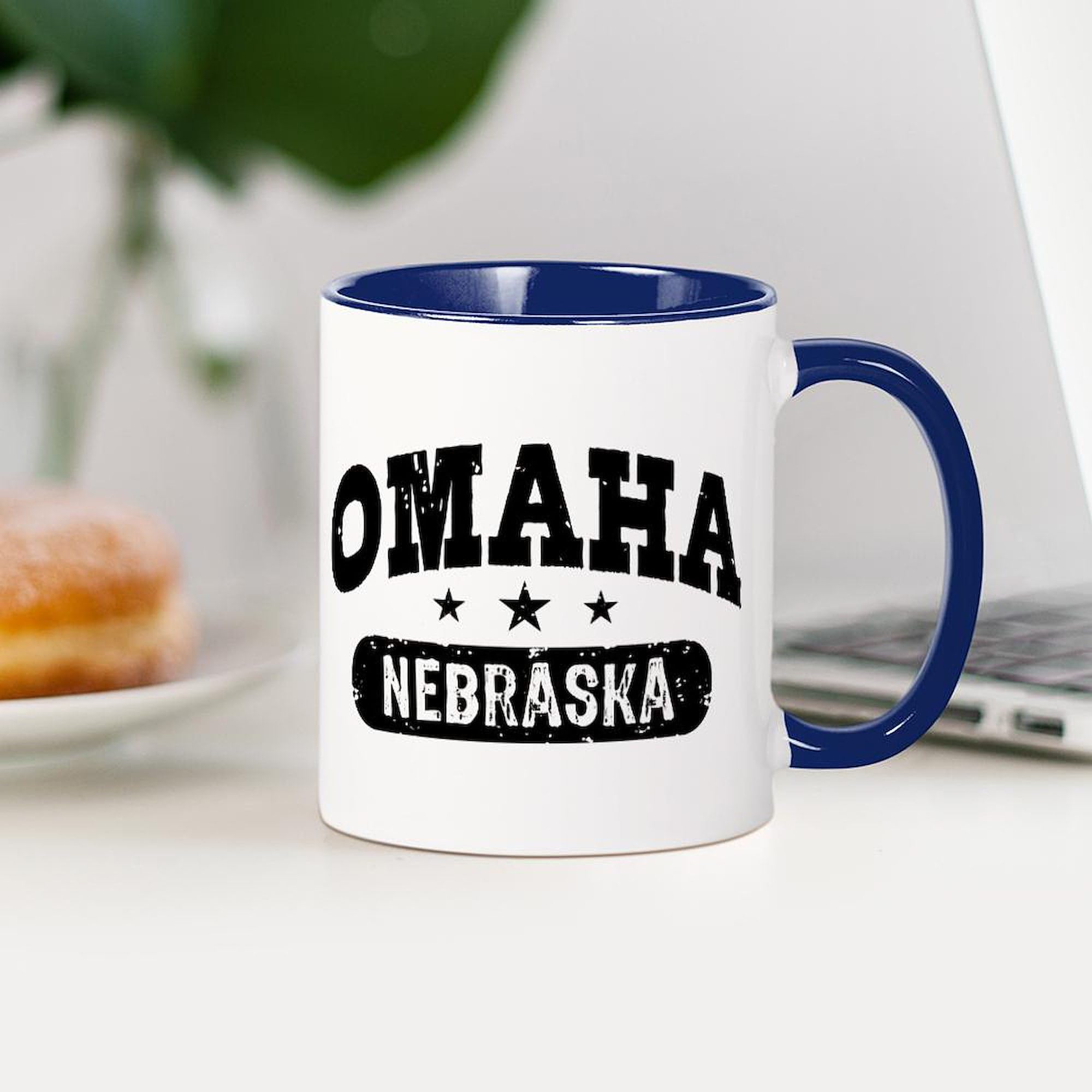 Omaha Nebraska Ceramic Coffee Mug 11 oz (325 ml) - Insulated Travel Mug for Hot & Cold Drinks, Perfect for Home, Office, or Gifts