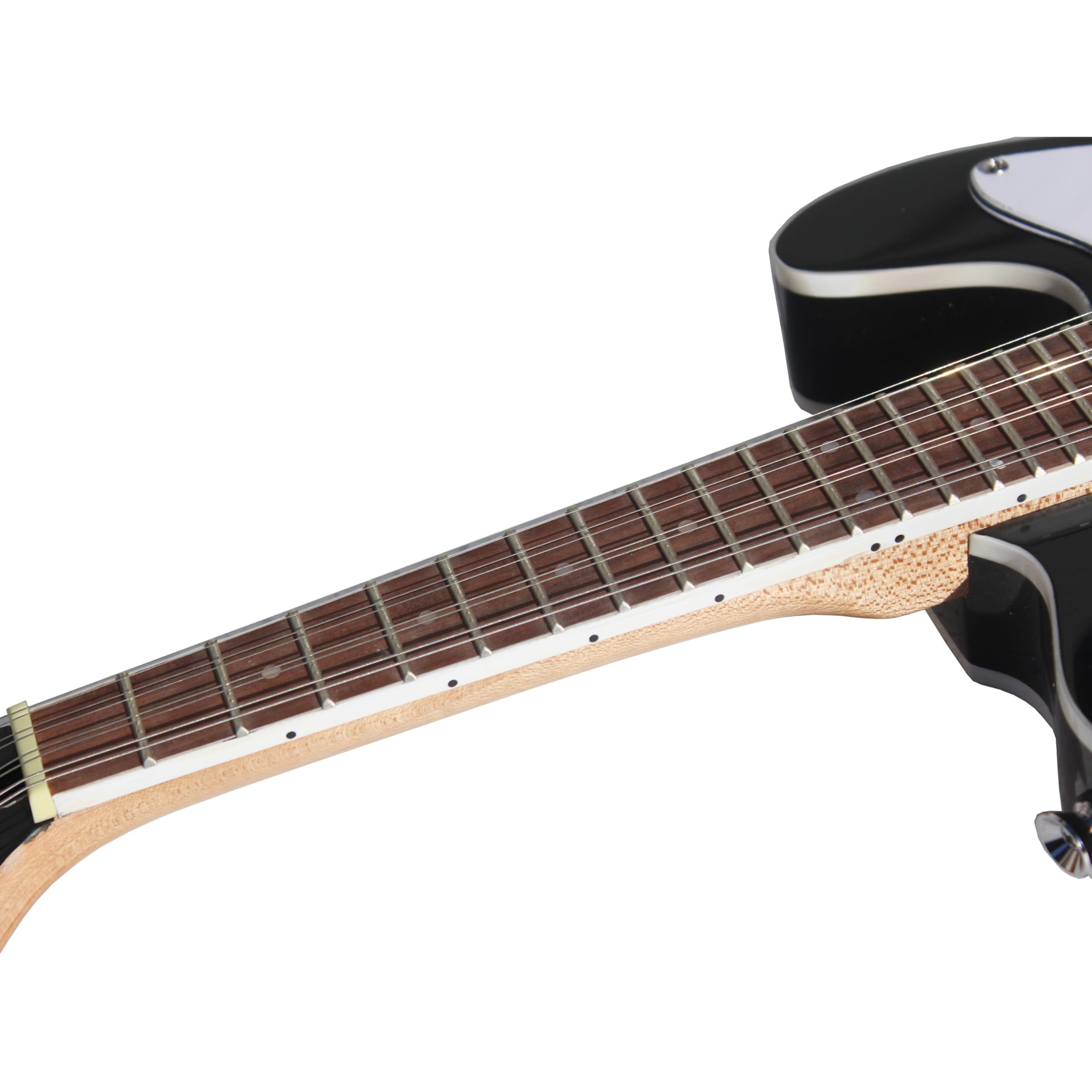 8-String Acoustic Electric Mandocaster Mandolin for Beginner Adults - Black | Perfect for Folk, Bluegrass & Live Performances