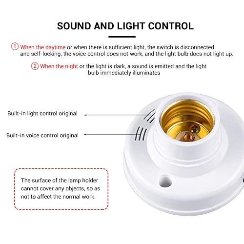 Fengyan LED Landscape Light with PIR Motion Sensor & Sound Control - E27 Socket for Outdoor Street Lighting (SKG E27) - Perfect for Garden, Pathway, and Driveway Security Lighting