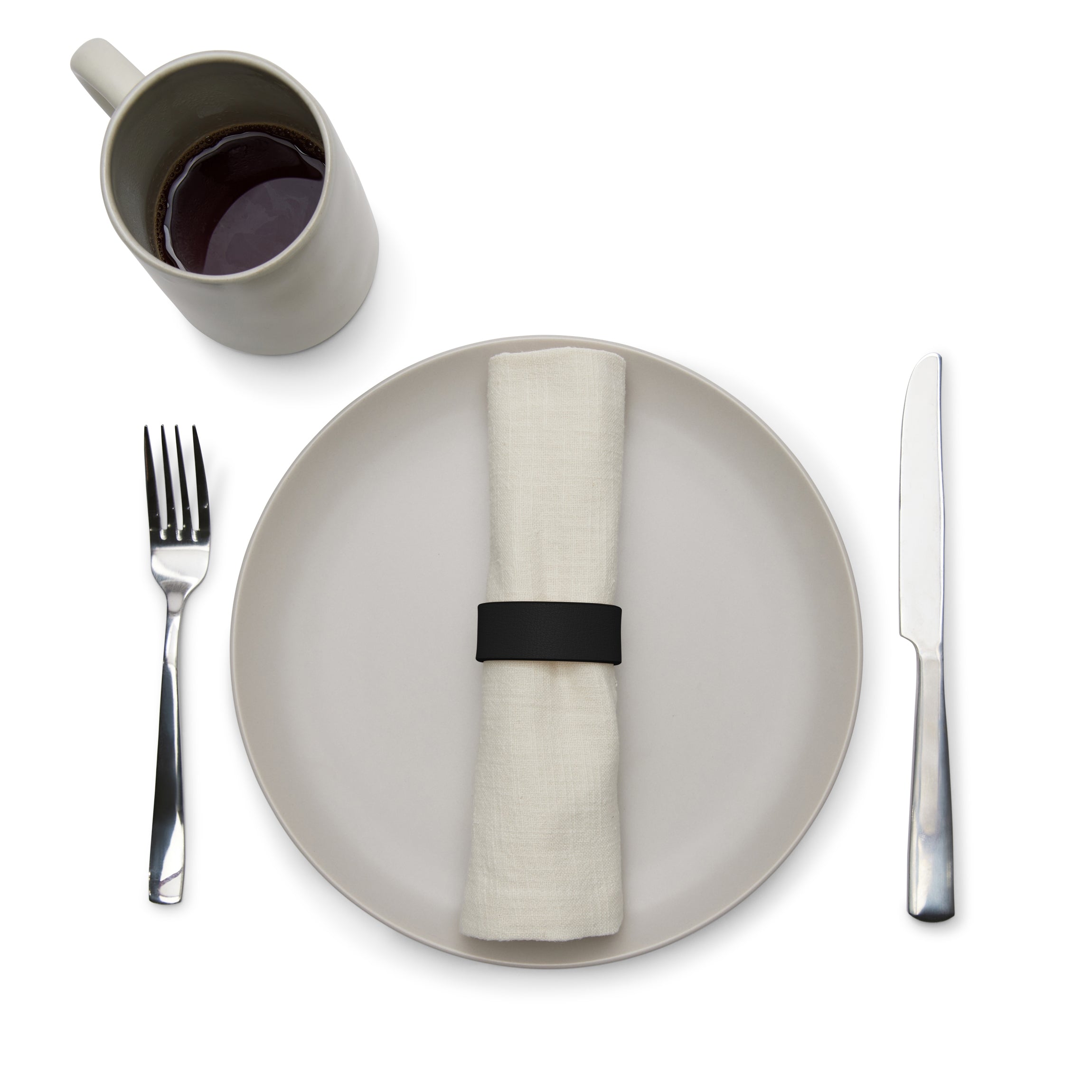 Elegant Black Napkin Rings Set of 2 - Modern Tableware for Dinner Parties, Weddings & Holiday Decor